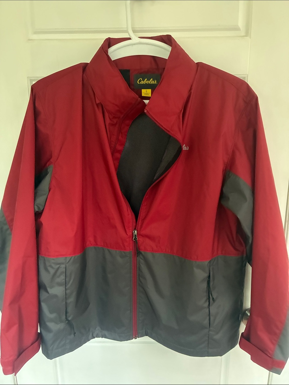 Cabela's Two-Tone Red and Gray Lightweight Jacket
